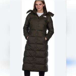 Vintage North Face Parka 600 Down Metropolis Hooded Long Puffer Coat Brown Large